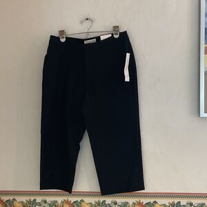Coldwater Creek Natural Fit Cropped Pants, Size 6P, Black, NWT
